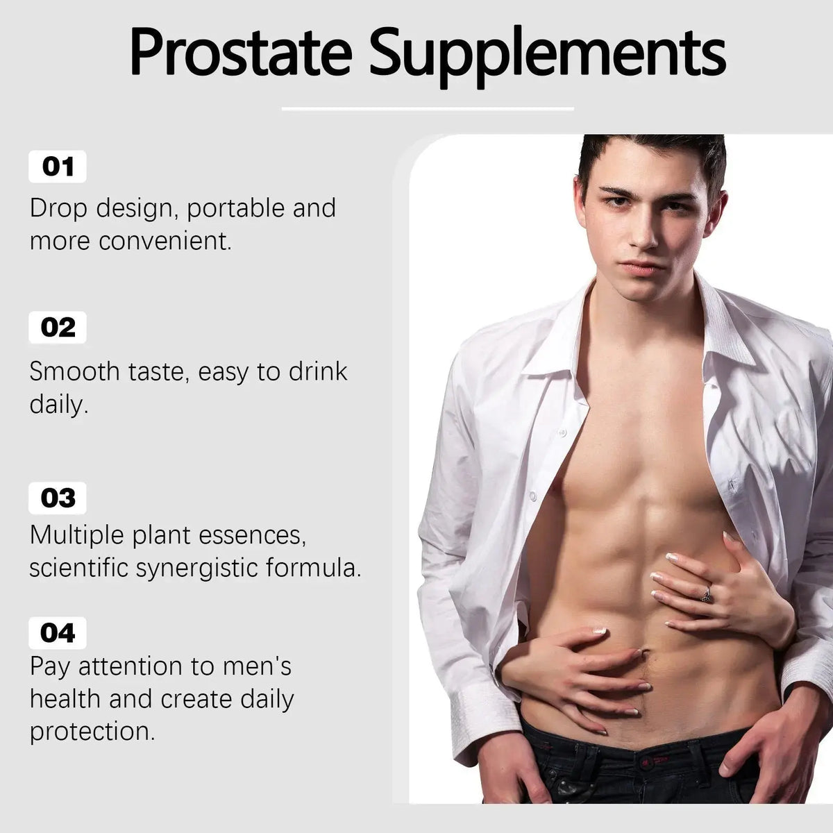 Saw Palmetto Body Care Drops for Men Sonocouture