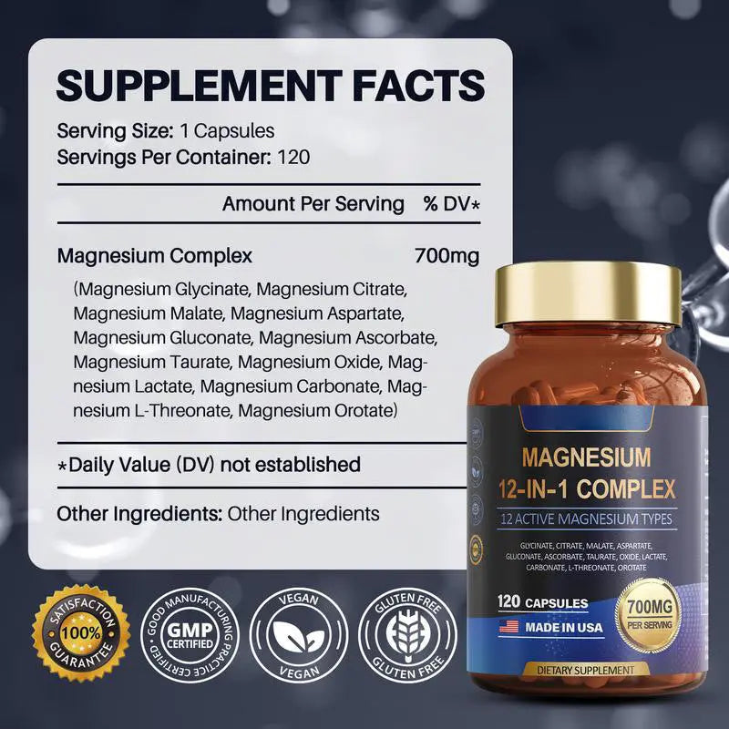 Magnesium Glycinate Capsules (120ct) Sonocouture