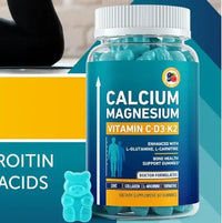 Calcium & Magnesium Height Growth Gummies with Vitamin D3 & K2 for Bone Development and Growth Support SONOCOUTURE
