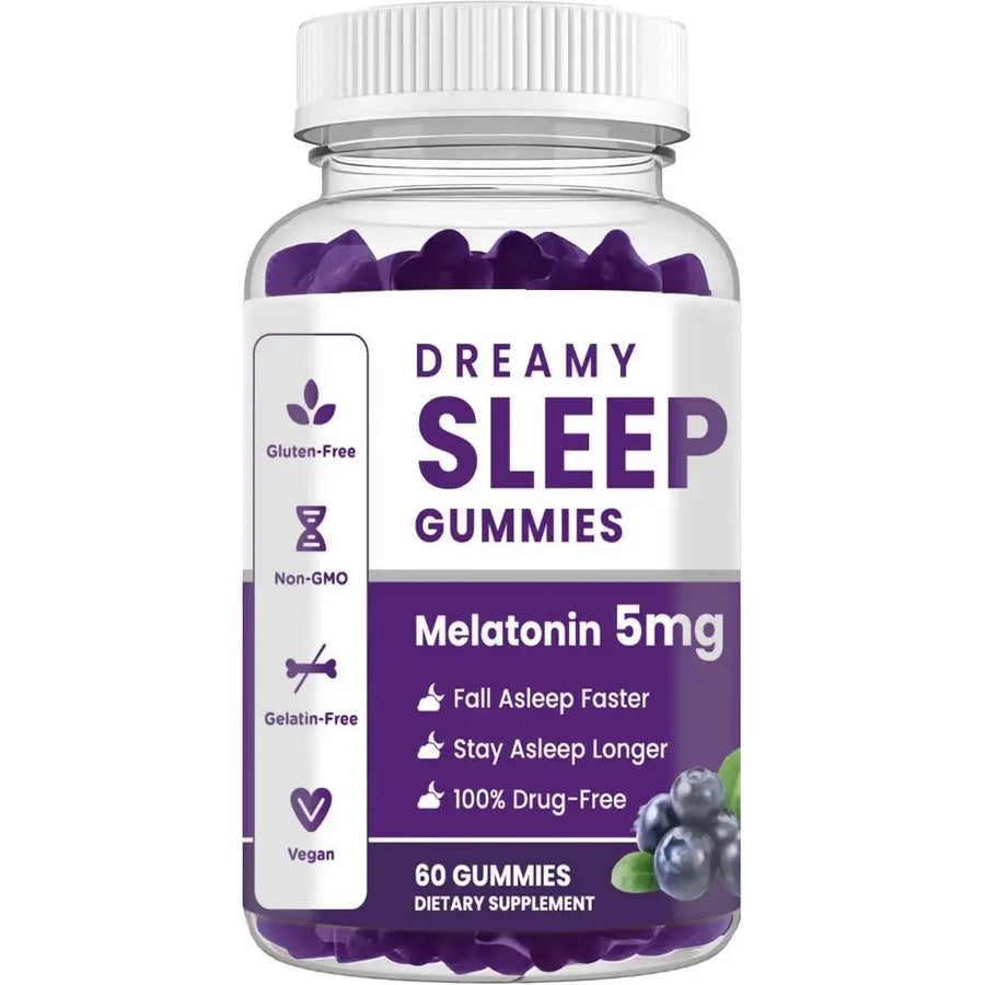 Gummies de mélatonine pour un endormissement plus rapide, des nuits reposantes et un soutien contre le décalage horaire