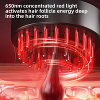 Peigne de luminothérapie LED pour favoriser la pousse des cheveux, la circulation sanguine du cuir chevelu et la stimulation des follicules