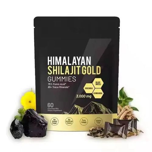Himalaya Shilajit & Ashwagandha Gummibärchen – Unterstützung für Energie, Stress und Vitalität