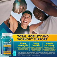 Gummies de calcium et de magnésium pour la croissance avec vitamine D3 et K2 pour le développement osseux et le soutien de la croissance