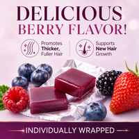 Biotin & Keratin Hair Growth Gummies for Stronger, Thicker Hair and Scalp Nourishment