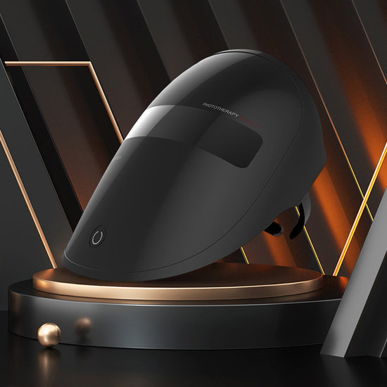 Red light therapy LED photon beauty mask for home skincare with USB charging and adjustable intensity levels