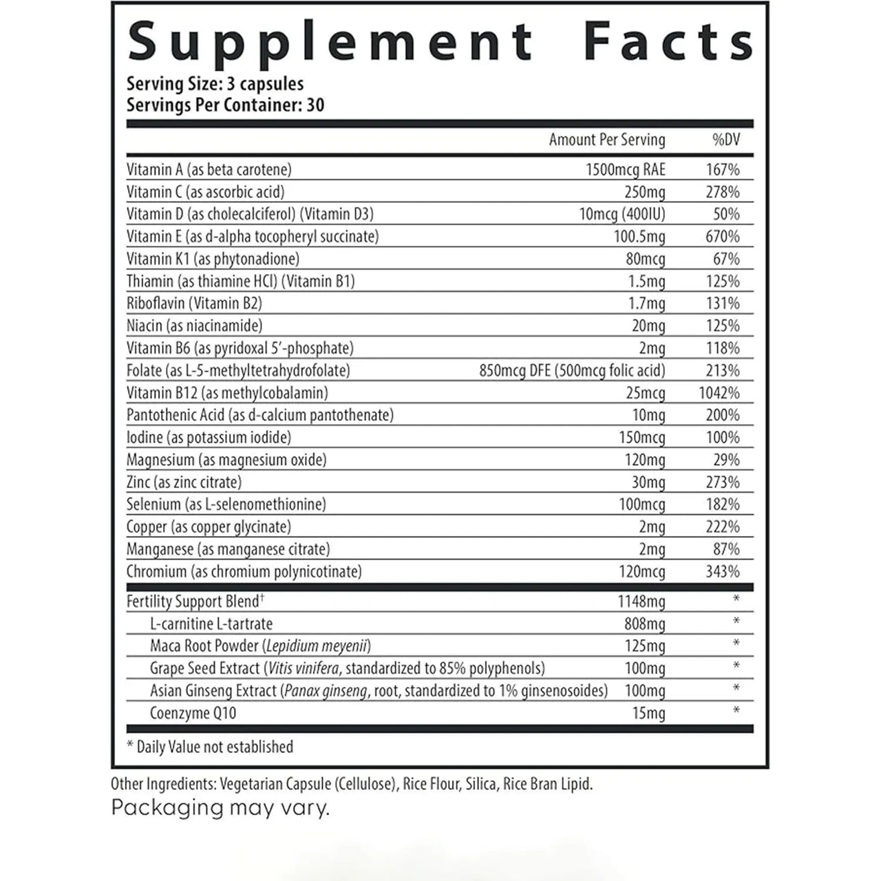Men's Fertility Supplement Vitamins Soft Capsules Sonocouture