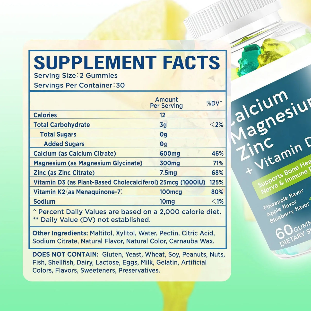 Calcium Magnesium Zinc Gummies Sonocouture