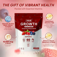 adult hair growth nutritional gummies bottle 120g