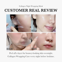 Masque pelliculable au collagène et à l'acide hyaluronique pour raffermir, hydrater et repulper la peau