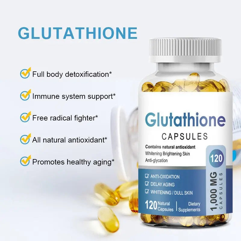 Glutathione Softgel Capsules for Skin Brightening, Antioxidant Defence and Liver Detox Support Sonocouture