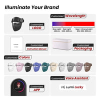 TLM300PRO LED Red Light Therapy Face Mask — Medical-Grade 7-Color Photon Treatment with AI Voice Control, 288 LEDs, 1800mAh Rechargeable, Anti-Aging Wrinkle & Acne Treatment, Lightweight 375g SONOCOUTURE
