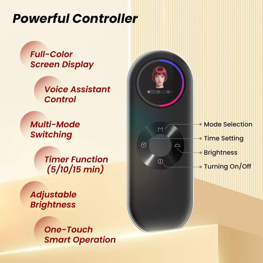 TLM300PRO LED Red Light Therapy Face Mask — Medical-Grade 7-Color Photon Treatment with AI Voice Control, 288 LEDs, 1800mAh Rechargeable, Anti-Aging Wrinkle & Acne Treatment, Lightweight 375g SONOCOUTURE