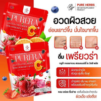 PURERA Gluta Collagen Strawberry & Vit C+ (30 Sachets) Pure Herbs